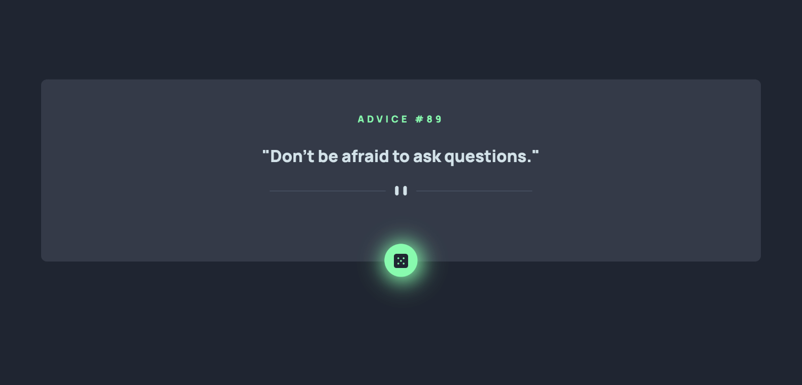 Advice app preview